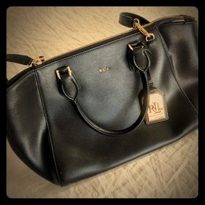 Black Ralph Lauren bag with shoulder strap